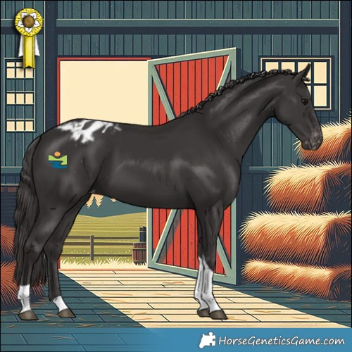 Horse Color:Smoky Black Tobiano Appaloosa