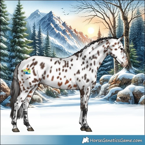 Horse Color:Brown Appaloosa Rabicano 