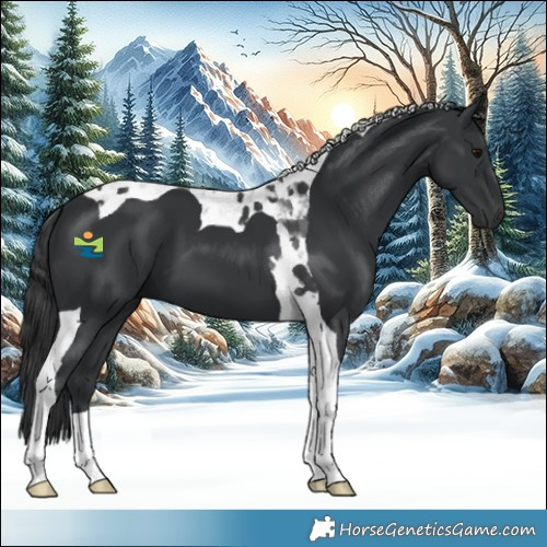 Horse Color:Black Tobiano 