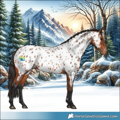Horse Color:Bay Appaloosa Rabicano 