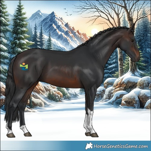Horse Color:Brown Tobiano 