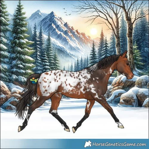 Horse Color:White Spotted Bay Appaloosa Rabicano 