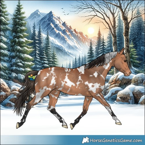 Horse Color:White Spotted Bay Appaloosa Rabicano 