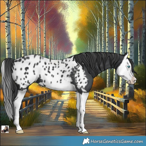Horse Color:Black Splash Appaloosa