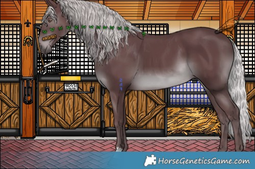 Horse Color:Chocolate Silver Black Chinchilla 