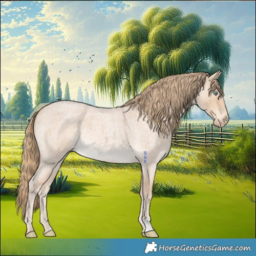 Horse Color:Perlino Roan 
