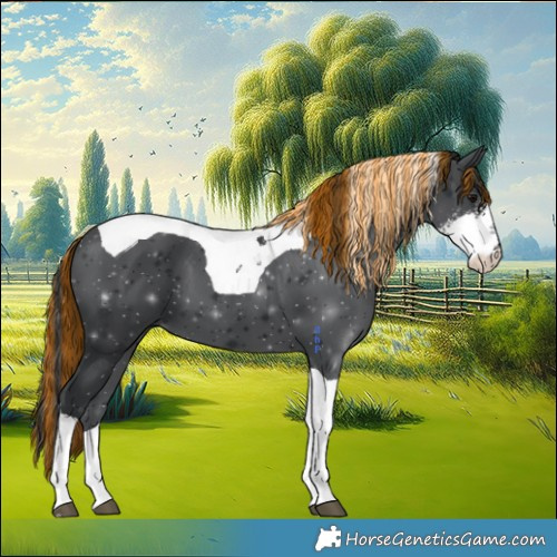Horse Color:Painted Black Sabino Tobiano 
