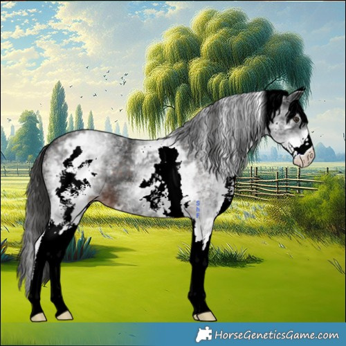 Horse Color:White Spotted Liver Chestnut 