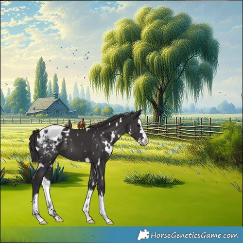 Horse Color:White Spotted Smoky Black Splash Appaloosa 
