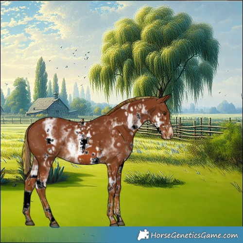 Horse Color:Painted White Spotted Chestnut Appaloosa Rabicano 
