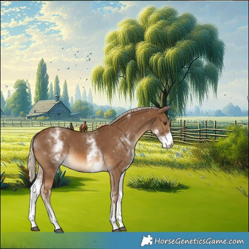 Horse Color:White Spotted Chocolate Palomino Rabicano 