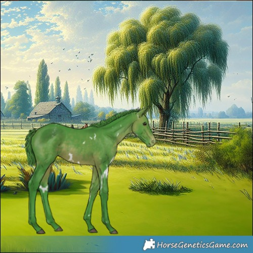 Horse Color:Watercolor White Spotted Brown Appaloosa 