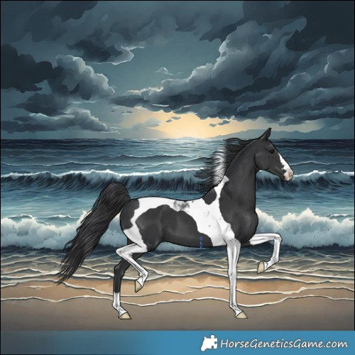 Horse Color:Black Tobiano 