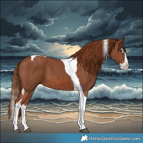 Horse Color:Chestnut Sabino Splash Tobiano 