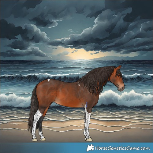 Horse Color:Bay Tobiano 