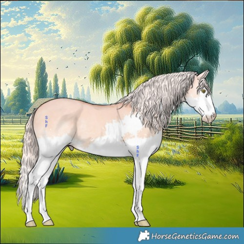 Horse Color:Palomino Dun Sabino Splash 