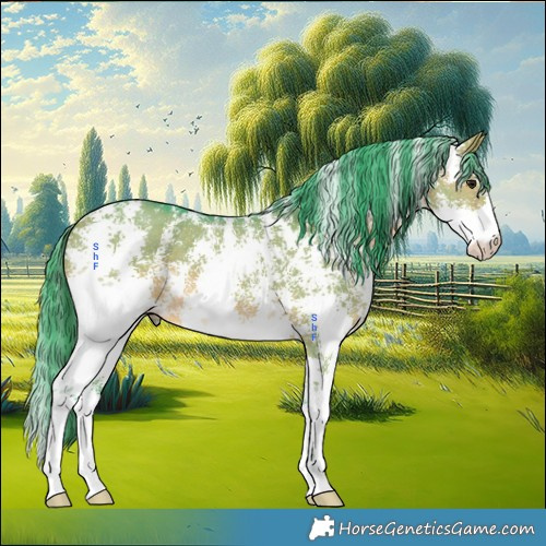 Horse Color:Watercolor Brown Dun Sabino 