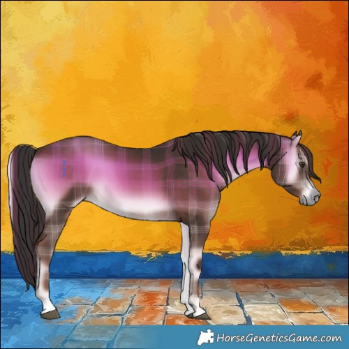 Horse Color:Plaid  Liver Red Onyx Tobiano 