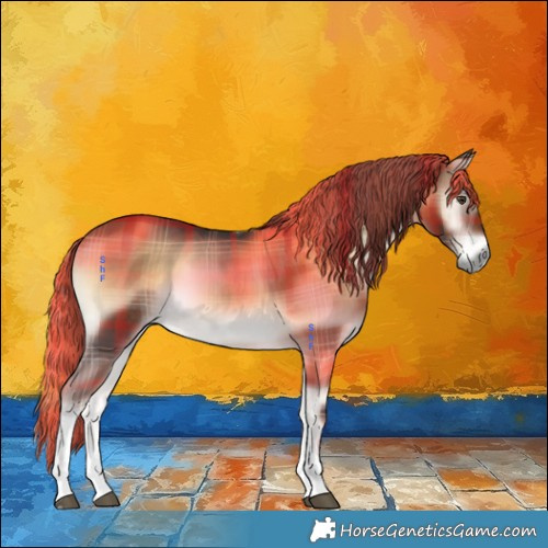 Horse Color:Plaid Liver Red Onyx Tobiano