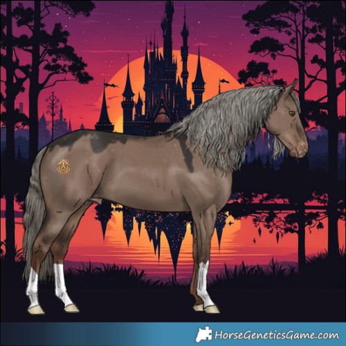 Horse Color:Liver Red Dun Mushroom Varnish