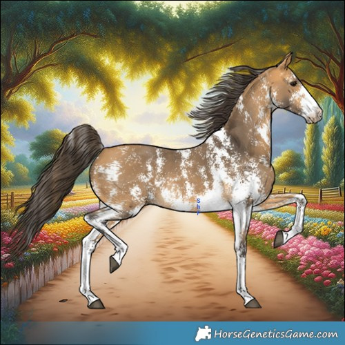 Horse Color:Buckskin Sabino 