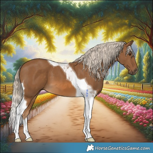 Horse Color:Chocolate Palomino Tobiano 