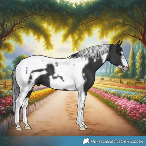 Horse Color:Black Tobiano Frame 