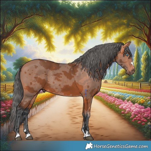 Horse Color:Bay Merle Rabicano 
