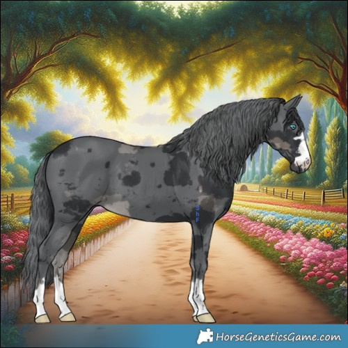 Horse Color:Black Merle