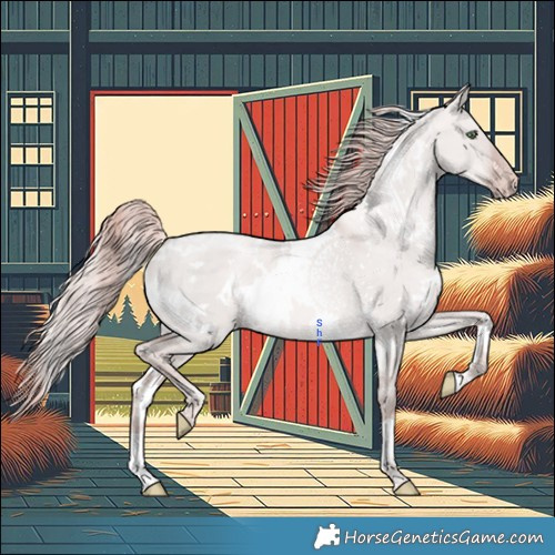Horse Color:Platinum White Spotted Gold Champagne Dun 