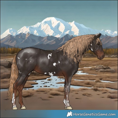 Horse Color:White Spotted Liver Chestnut Tobiano 