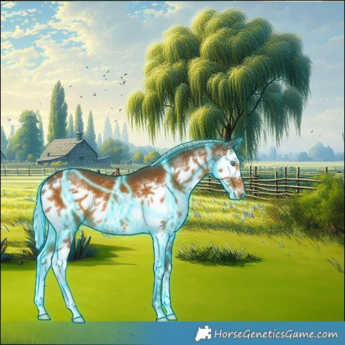 Horse Color:Thunderstruck White Spotted Chocolate Palomino Splash 