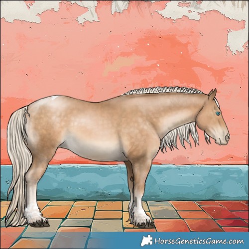 Horse Color:Chocolate Palomino Pearl Tobiano Rabicano