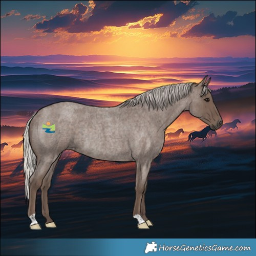 Horse Color:Silver Blue Roan Rabicano 