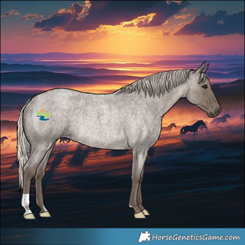 Horse Color:Silver Blue Roan Rabicano 