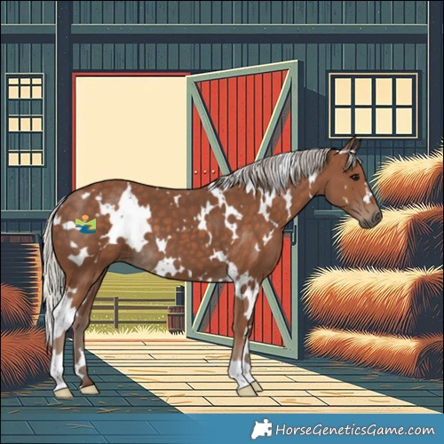 Horse Color:White Spotted Silver Black 
