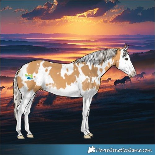 Horse Color:White Spotted Silver Buckskin Splash 
