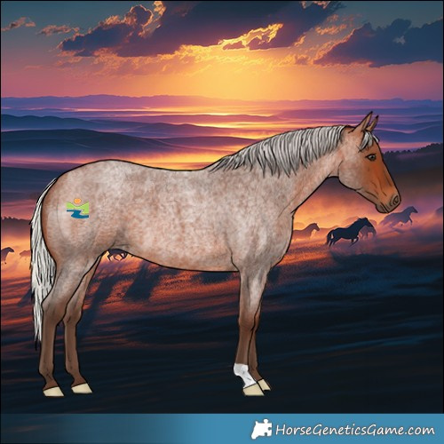 Horse Color:Silver Brown Roan 