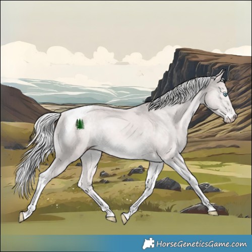 Horse Color:Platinum Cremello Tobiano Rabicano 