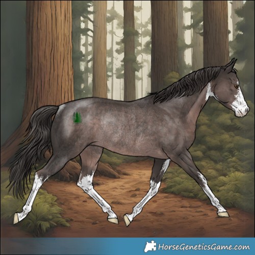 Horse Color:Platinum White Spotted Liver Chestnut Rabicano 