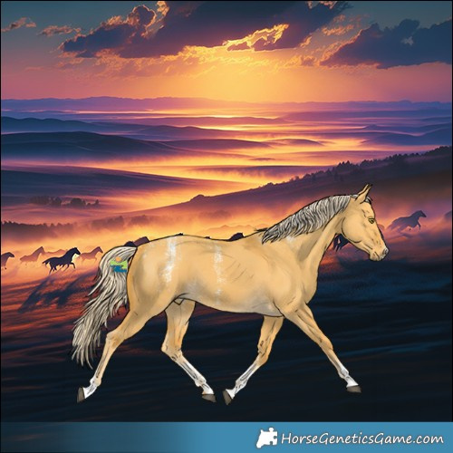 Horse Color:Powder White Palomino Dun 