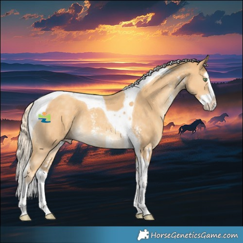 Horse Color:Gold Cream Champagne Sabino Splash Tobiano 