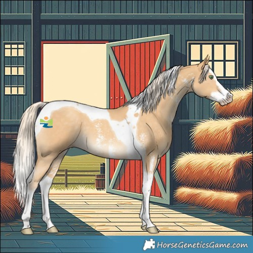 Horse Color:Gold Cream Champagne Sabino Splash Tobiano