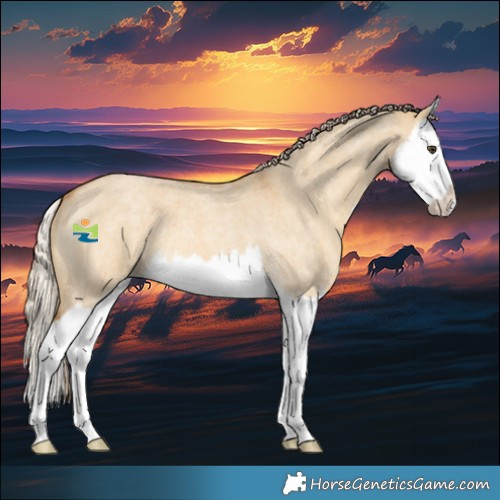 Horse Color:Palomino Roan Dun Splash