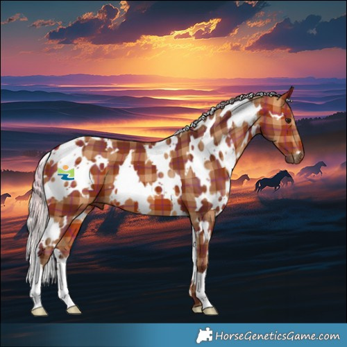 Horse Color:Plaid  White Spotted Silver Bay 