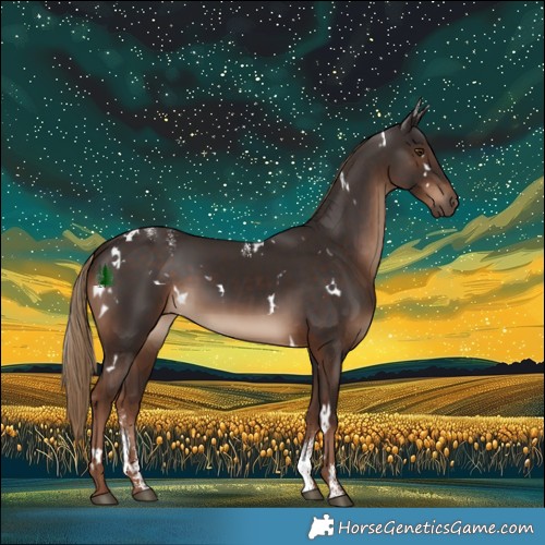 Horse Color:Powder White White Spotted Liver Chestnut 