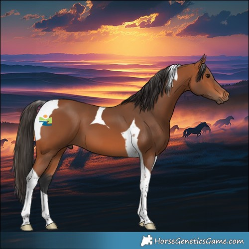 Horse Color:Bay Tobiano 