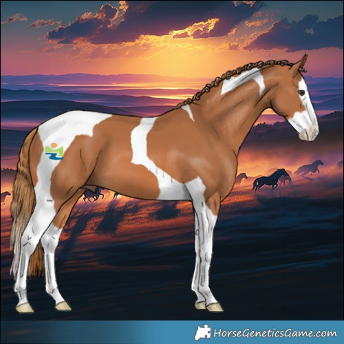 Horse Color:Chestnut Splash Tobiano 