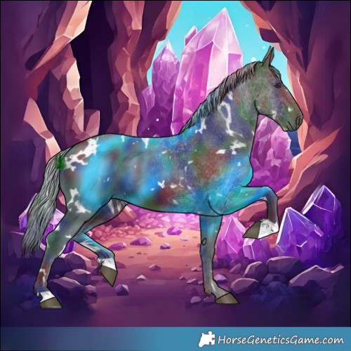 Horse Color:Nacre White Spotted Liver Chestnut 
