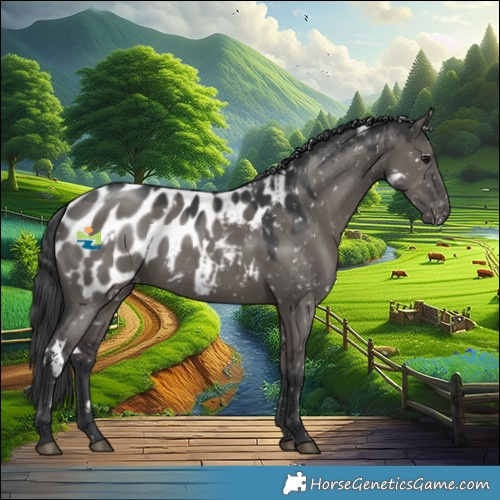 Horse Color:White Spotted Grullo Appaloosa 